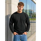 Billig svart sweatshirt herr