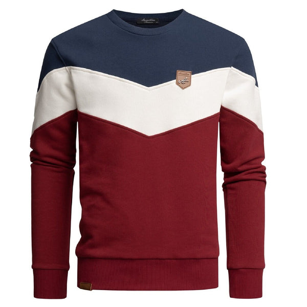Sweatshirt herr - Flerfärgad herrtröja navyblå vit och röd