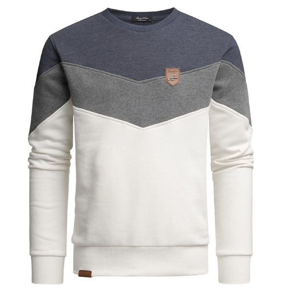 Sweatshirt herr - Flerfärgad herrtröja blå grå och vit