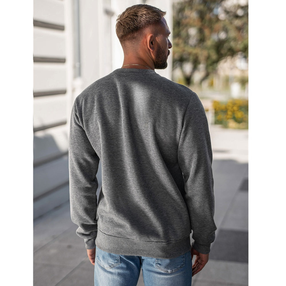 Klassisk herrtröja mörkgrå bakifrån