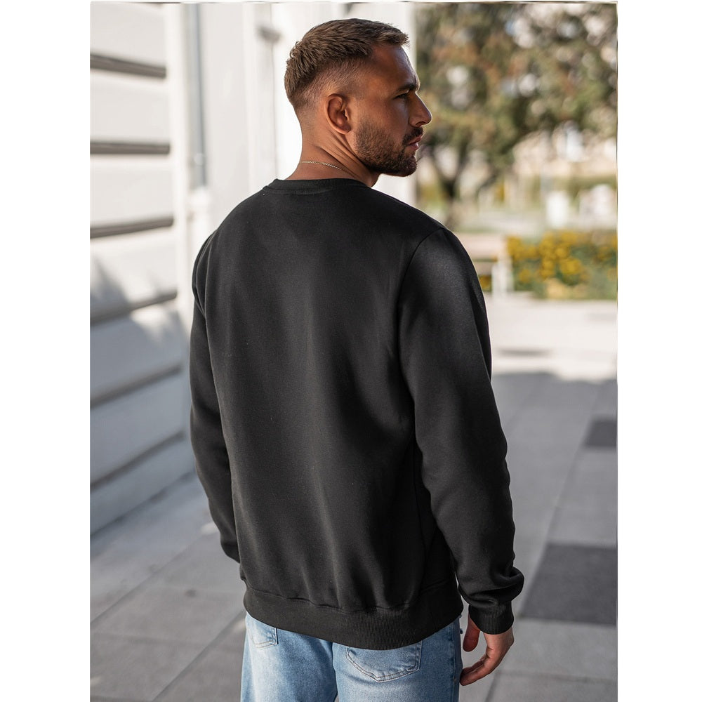 Klassisk herrtröja svart bakifrån