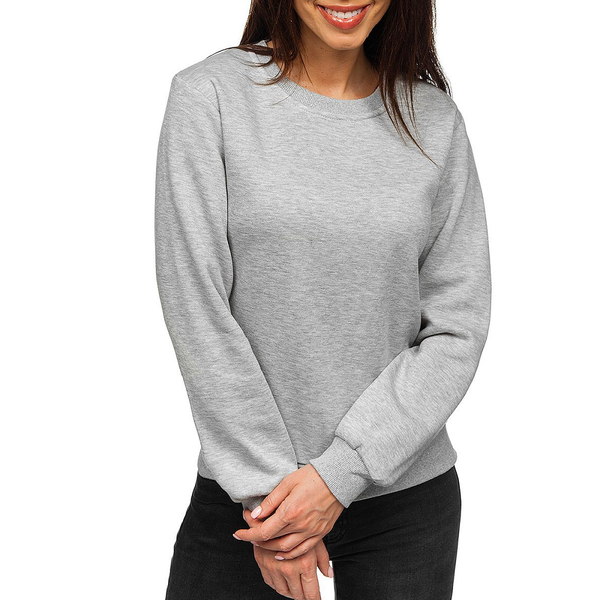 Sweatshirt ljusgrå dam