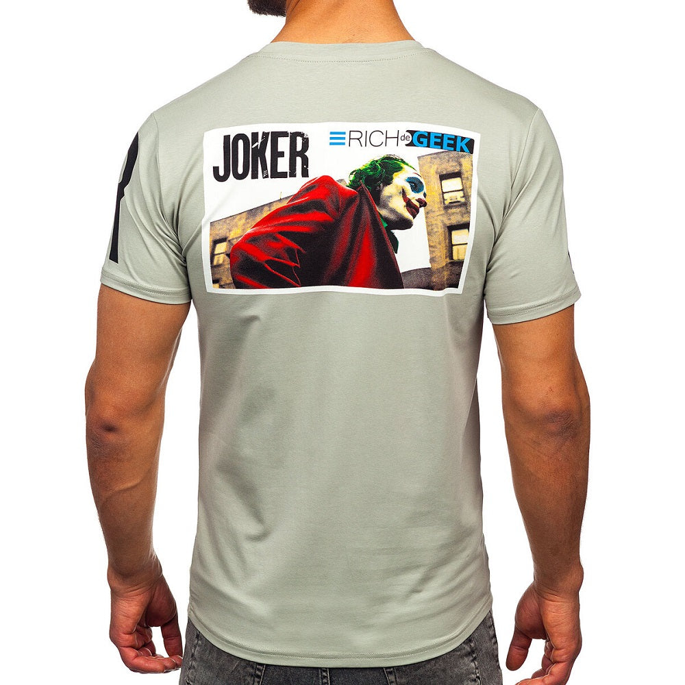 Herr tröja Joker - T-shirt grå bakifrån