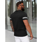 Svart Slim Fit Herr - T-shirt Icon bakifrån
