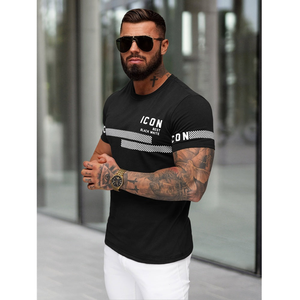 Svart Slim Fit Herr - T-shirt Icon sida