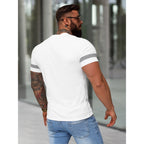 Slim Fit Herrtröja - Vit T-shirt Icon bakifrån