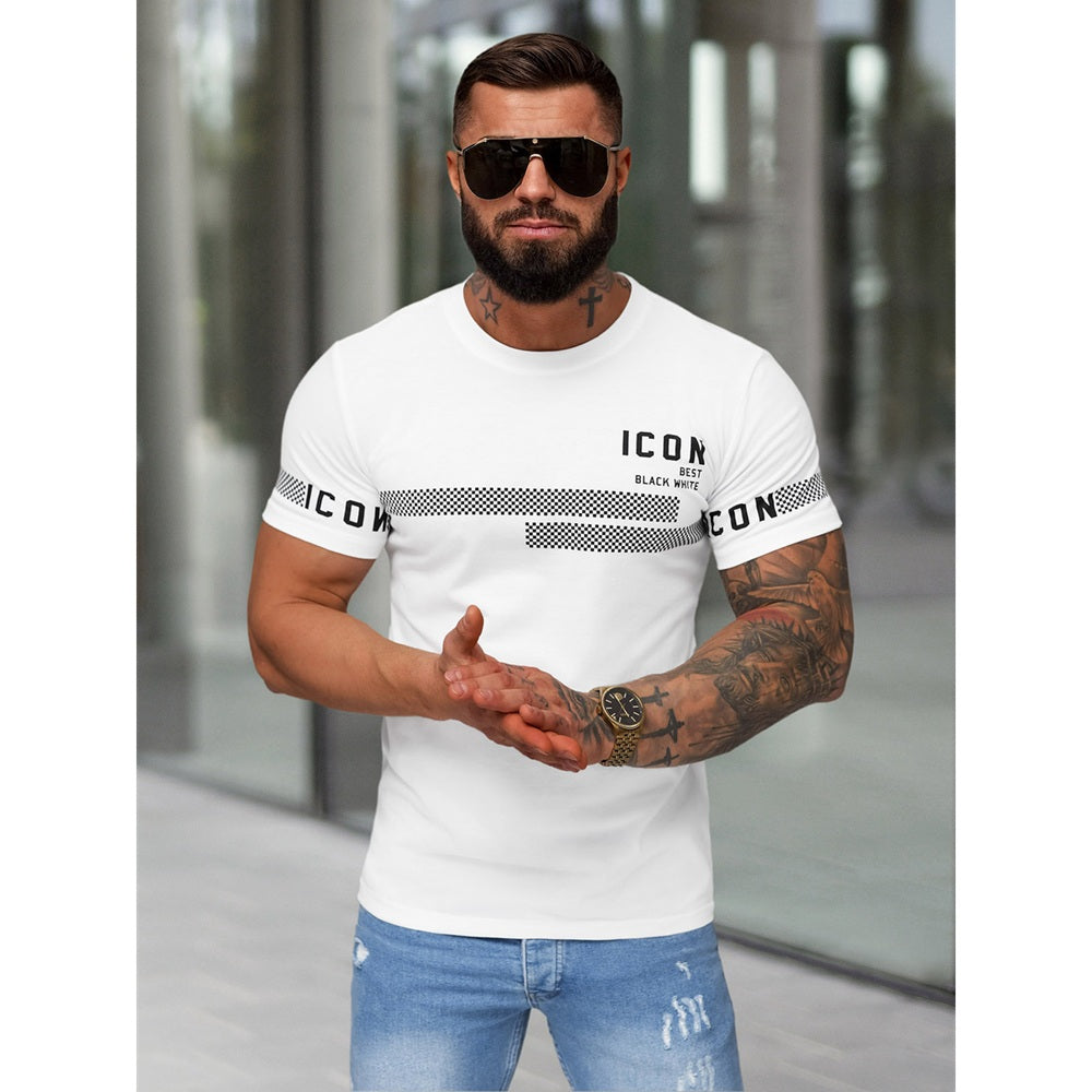 Slim Fit Herrtröja - Vit T-shirt Icon