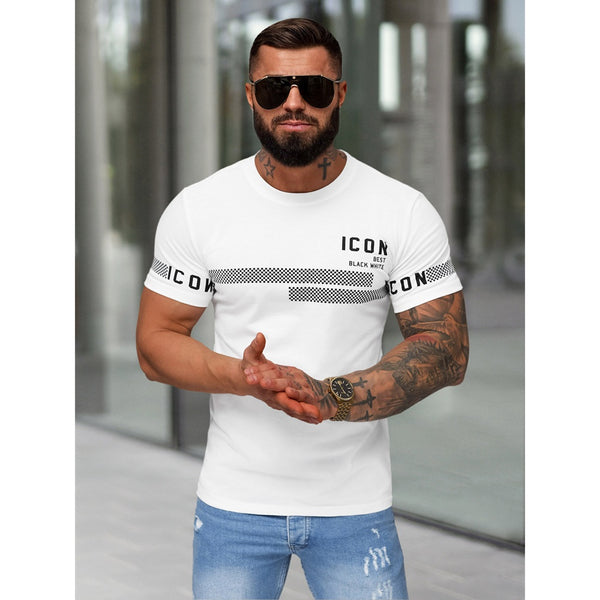 Slim Fit Herrtröja - Vit T-shirt Icon