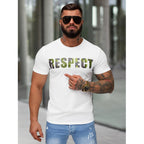 Slim Fit Tröja - Vit T-shirt Respect
