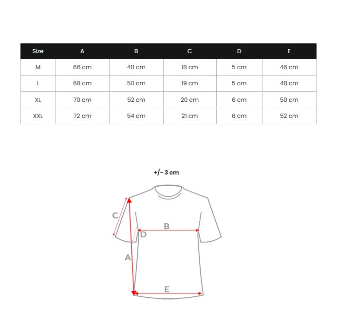 Slim fit t-shirt - Kortärmad tröja storlekstabell