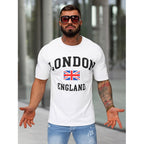 Vit Storbritannien T-shirt - Loose Fit framifrån