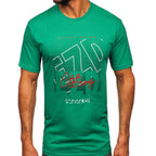 Printed grön T-shirt - Herrtröja med tryck