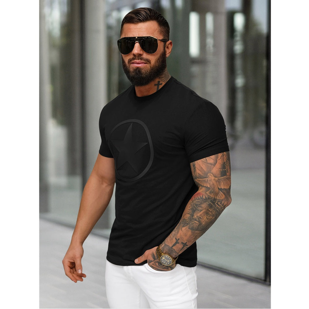 Slim fit T-shirt Herr - Stjärntryck sidan