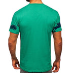 T-shirt herr - grön printed herrtröja Verso bakifrån