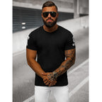 T-shirt med tryck Sports - Svart Herrtröja framifrån