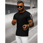 T-shirt med tryck Sports - Svart Herrtröja sidan