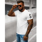 Printed T-shirt Sports - Vit Herrtröja sidan