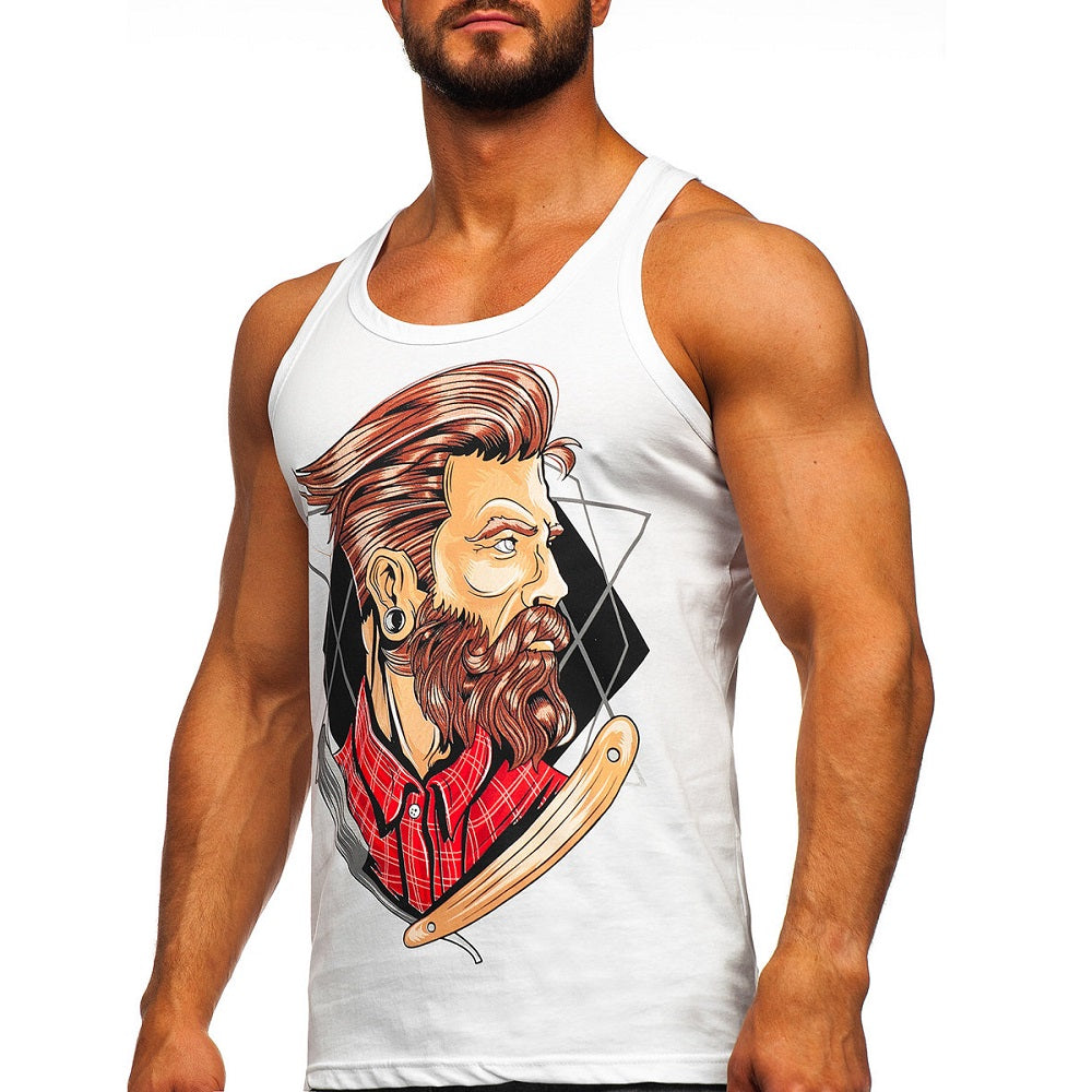 Vitt linne - Barber tank top sidan