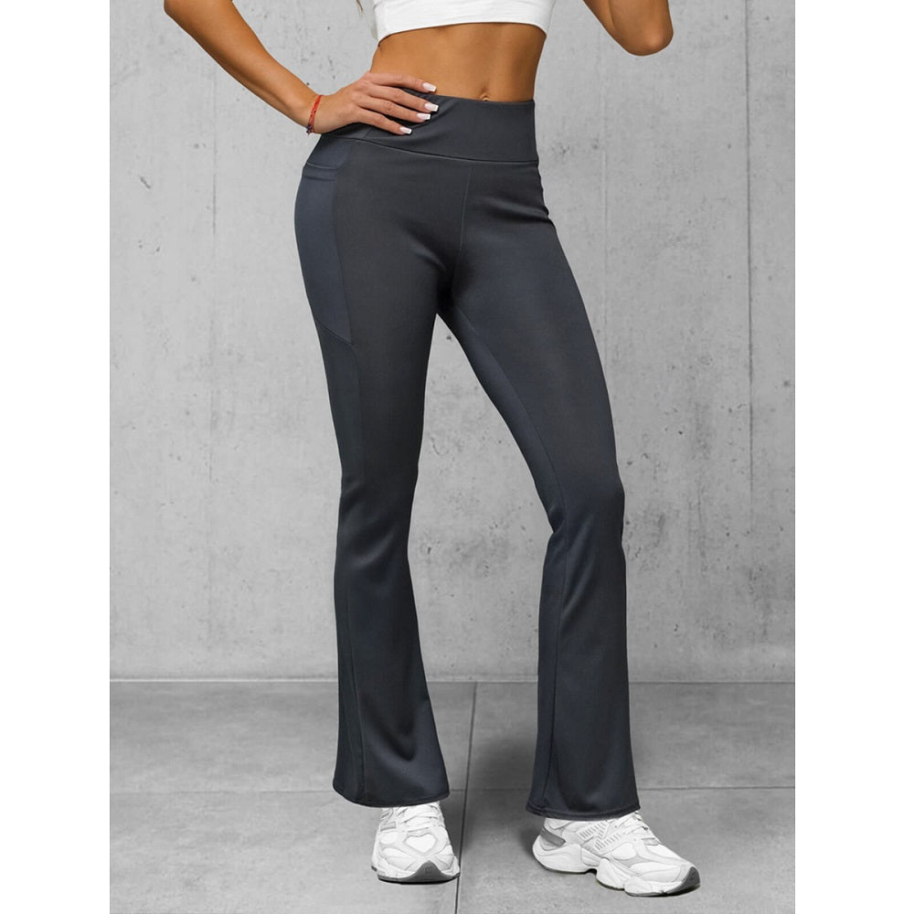 Leggings Grafitgrå med utsvängda ben - Träningsleggings