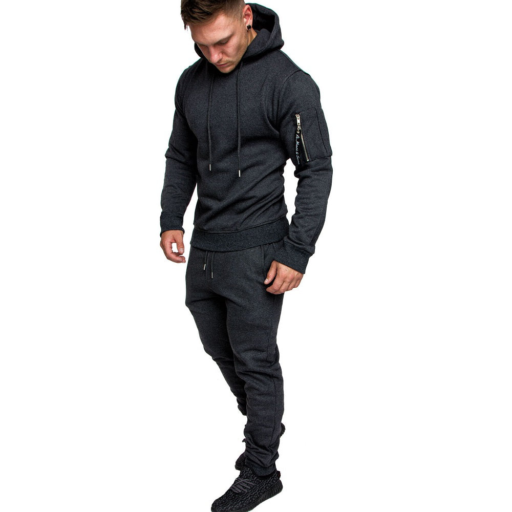 Mörkgrå träningsoverall Herr 469 kr