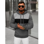 Hoodie Trefärgad -Luvtröja Grafitgrå