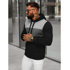 Svart Hoodie - Trefärgad Luvtröja sidan