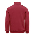 Vinröd sweatshirt herr från Amaci & Sons med ståkrage – bakifrån