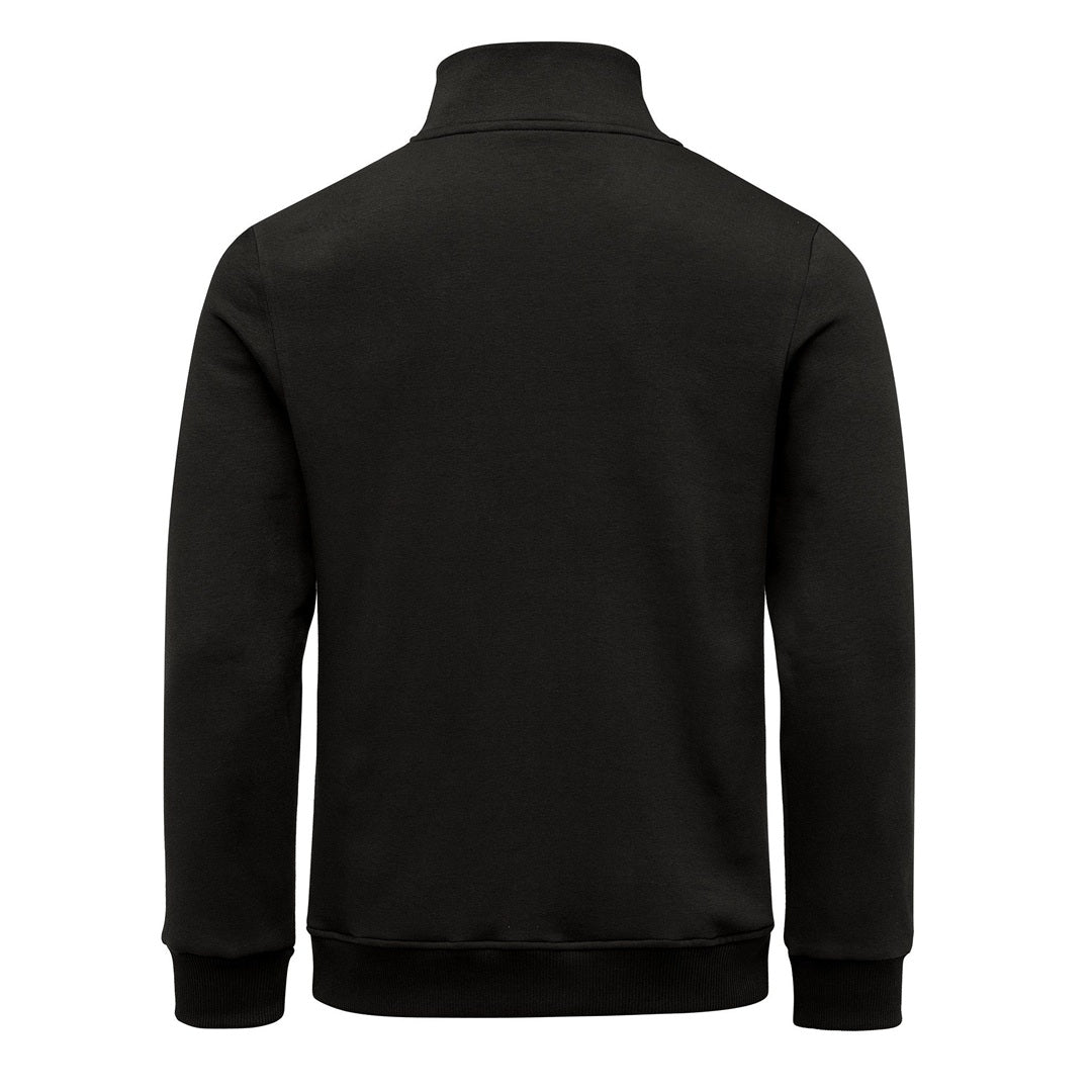 Svart sweatshirt herr från Amaci & Sons med ståkrage – bakifrån
