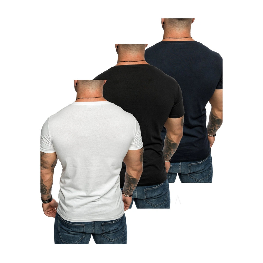 Amaci & Sons 3-pack T-shirts mixade färger bakifrån