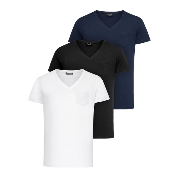 Amaci & Sons 3-pack T-shirts mixade färger