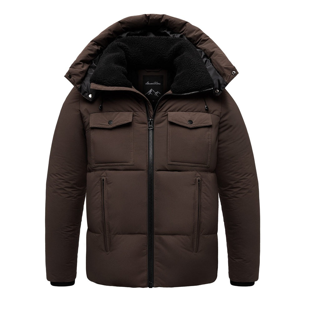 Brun varm vinterjacka från Amaci & Sons