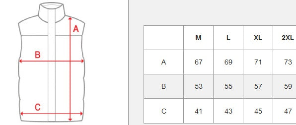 Herrväst - Mörkblå quiltad väst 439 kr storlekstabell