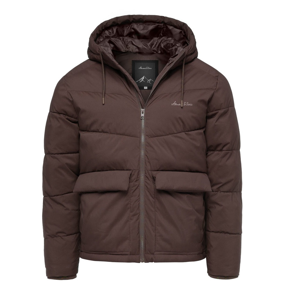 Vinterjacka Amaci & Sons - Brun vadderad herrjacka