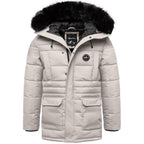 Grå parkas vinterjacka från Amaci & Sons