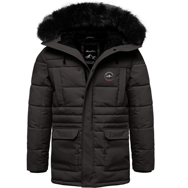 Svart parkas herr - vinterjacka