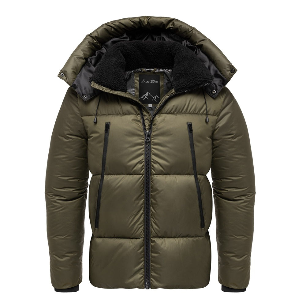 Olivgrön vinterjacka för herr