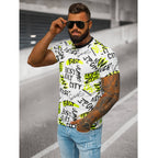 Kortärmad tröja med text tryck - Vit T-shirt sidan