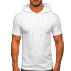 Vit T-shirt med luva