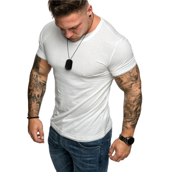 Vit slim fit t-shirt från amaci & sons