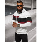 Herrtröja med hög krage - Vit sweatshirt