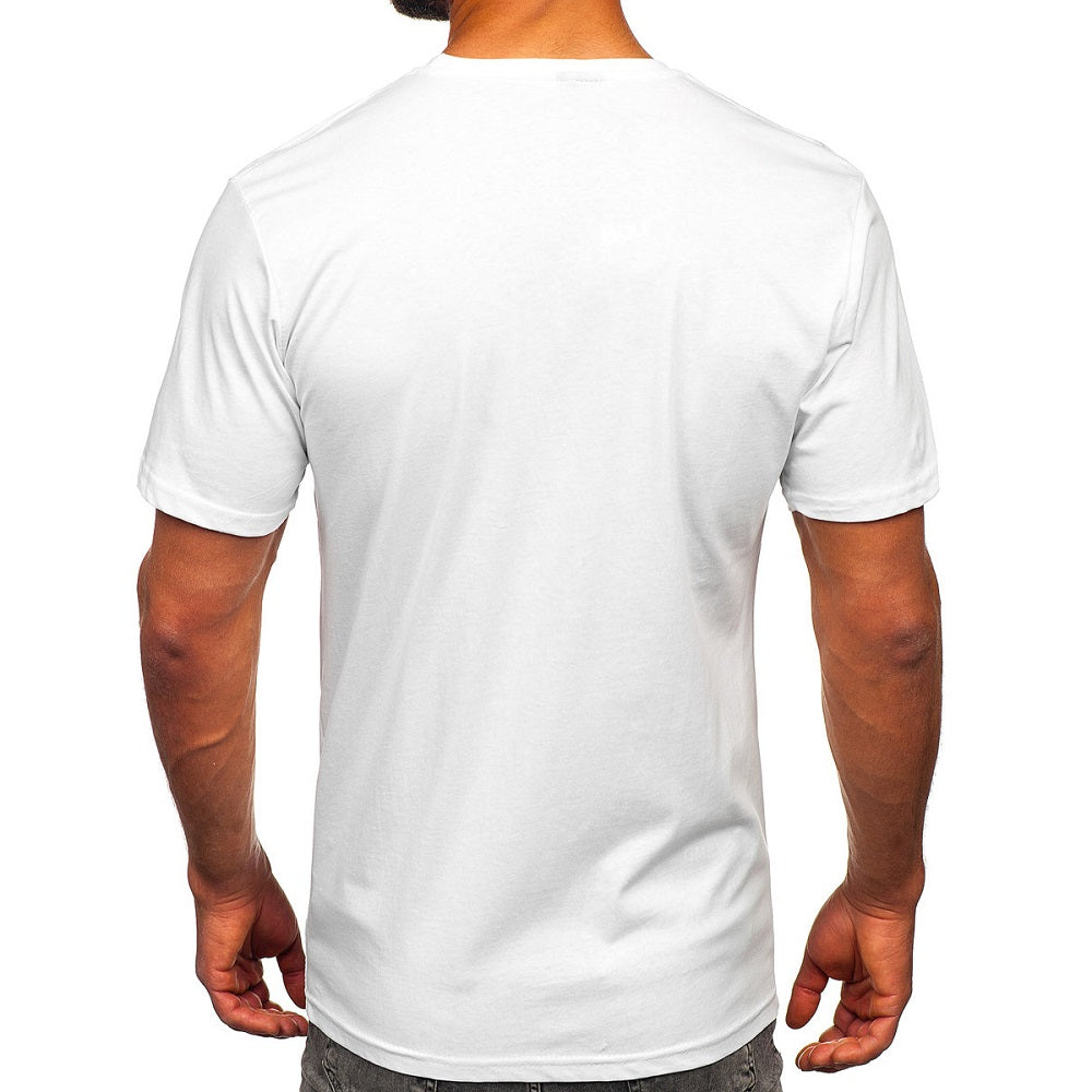 Vit t-shirt CRIME - Herrtröja bakifrån