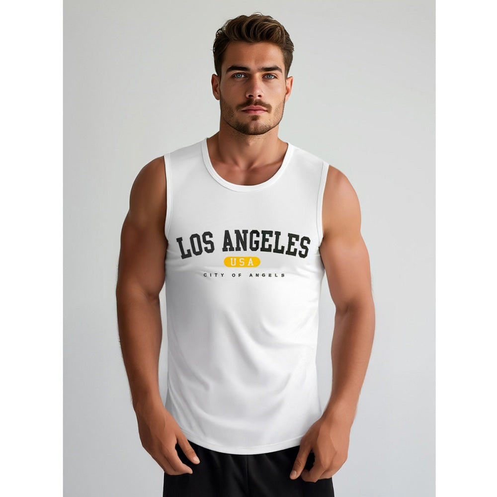 Vitt Herrlinne - Los Angeles Tryck