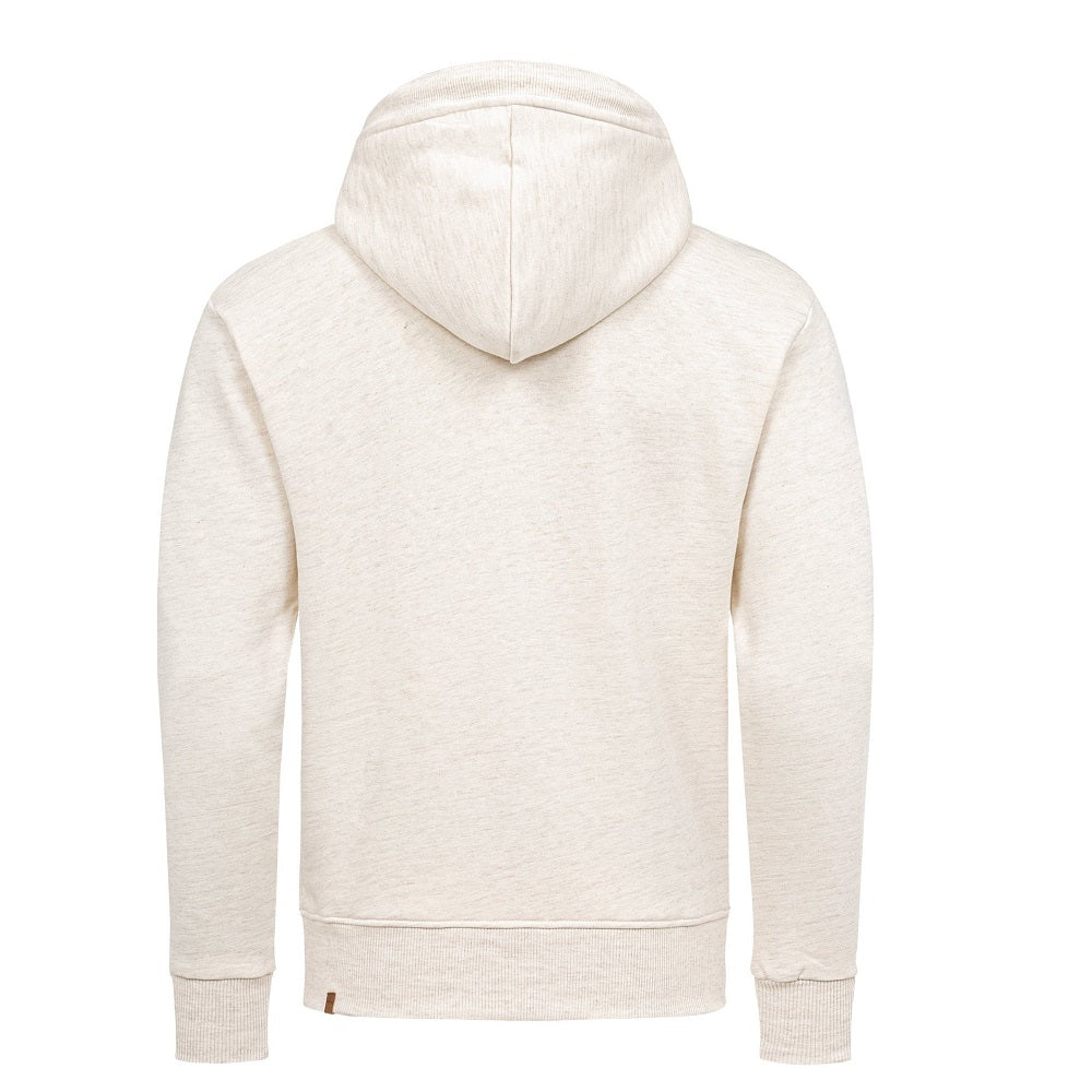 Zip hoodies herr i melerande färger - 6 färgval Beige bakifrån