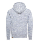 Zip hoodies herr i melerande färger - 6 färgval Blå bakifrån