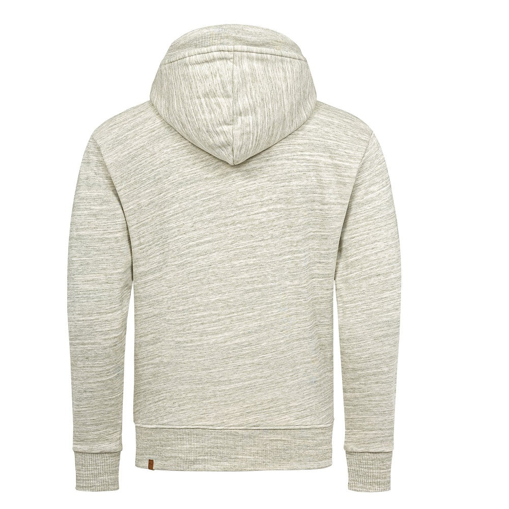 Zip hoodies herr i melerande färger - 6 färgval Grön bakifrån