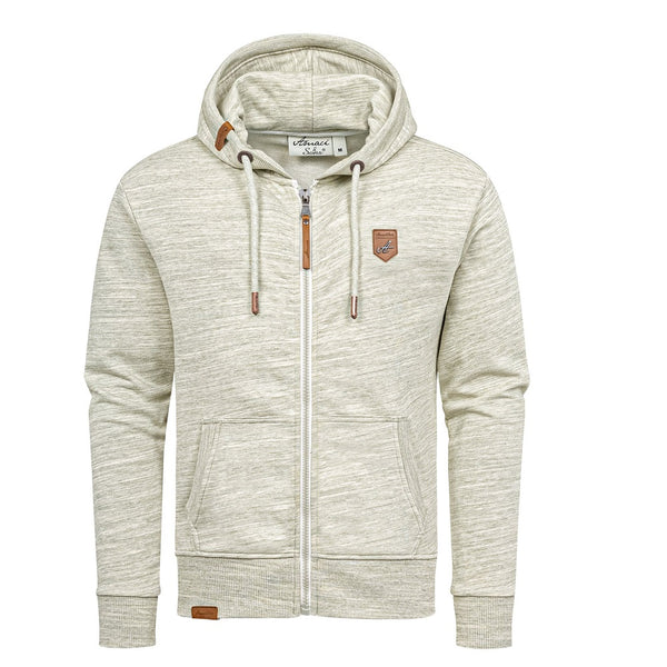 Zip hoodies herr i melerande färger - 6 färgval Grön
