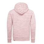 Zip hoodies herr i melerande färger - 6 färgval Röd bakifrån
