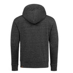 Zip hoodies herr i melerande färger - 6 färgval Svart bakifrån