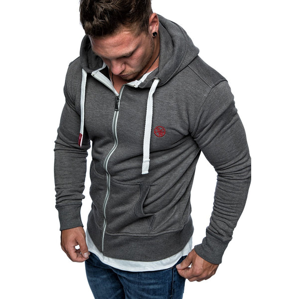 Zip Hoodie Herr - Stilrena huvtröjor