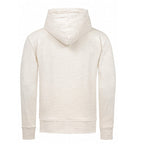 Zip hoodie för herr - Beige herrtröja med dragkedja och luva bakifrån
